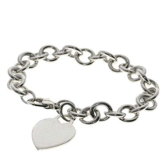 TIFFANY Silver Heart Charm Bracelet